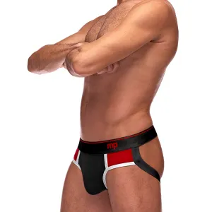 Retro Sport Panel Jock - S/ M - Black/ Red