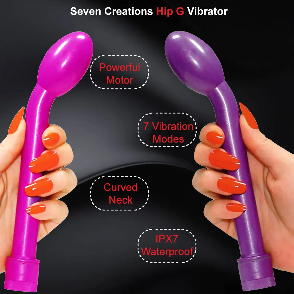 Seven Creations HIP G 21cm G-Spot Vibrator Powerful Unisex Vibe Pink