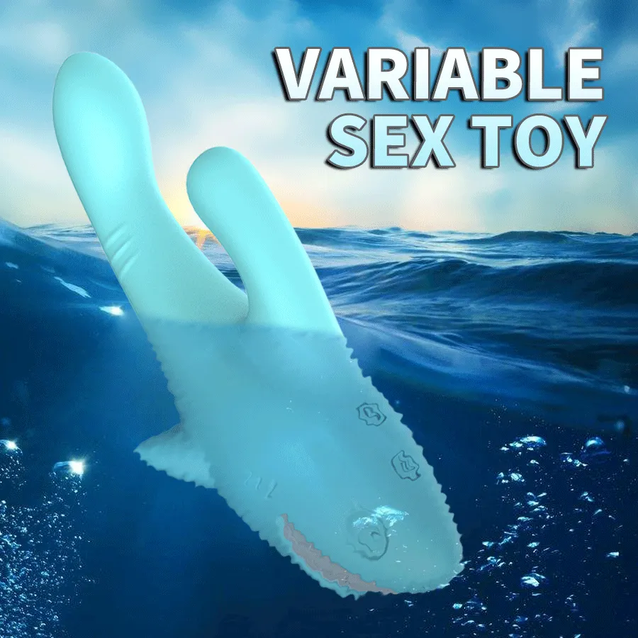Shark Vibrator Thrusting Expanding Charging AV Massaging Wand
