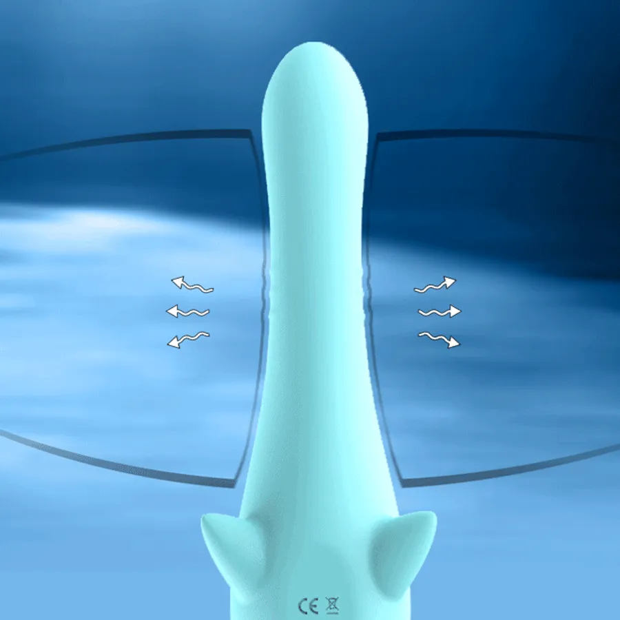 Shark Vibrator Thrusting Expanding Charging AV Massaging Wand