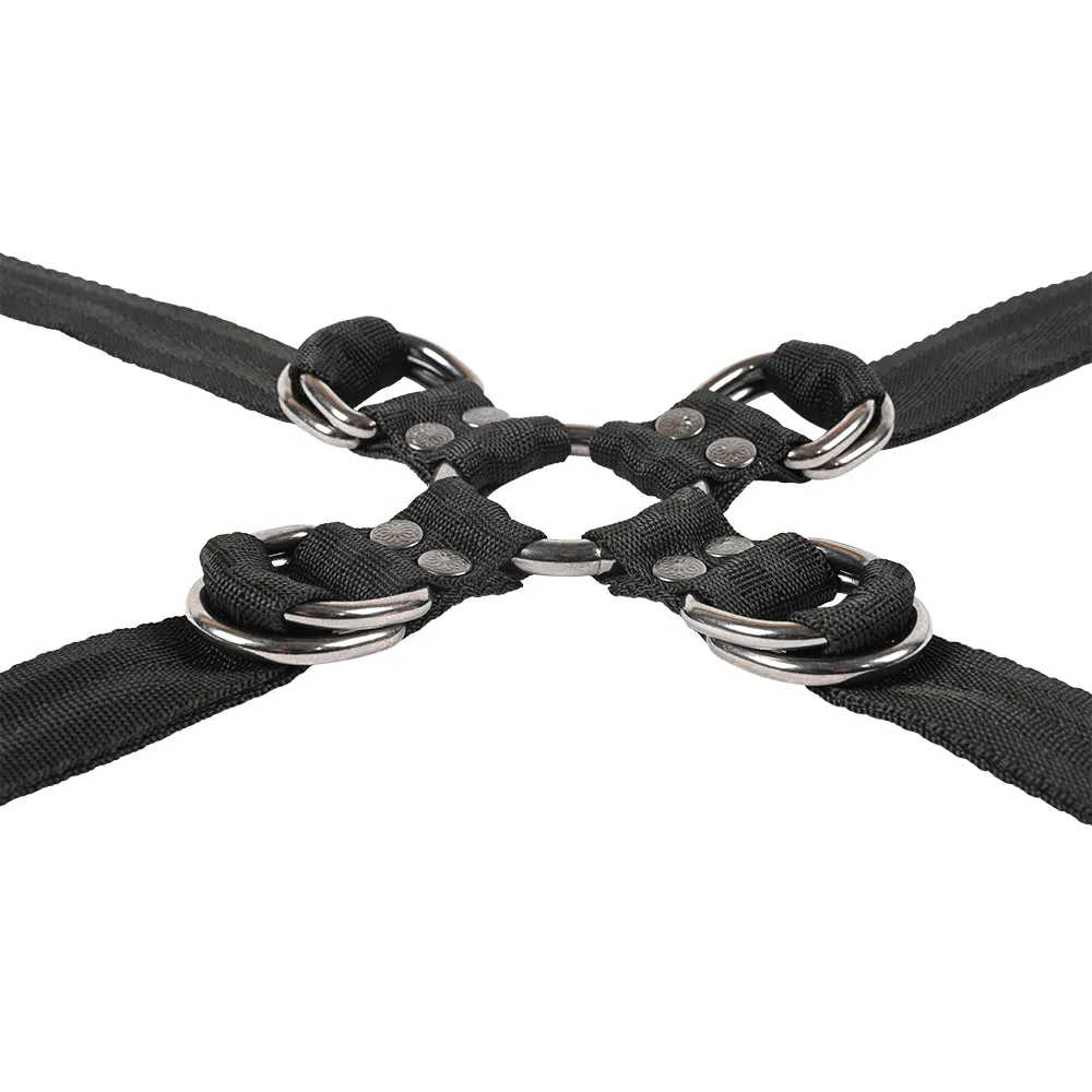 Sportsheets Velvet Noir Adjustable Hog Tie & Cuff Set