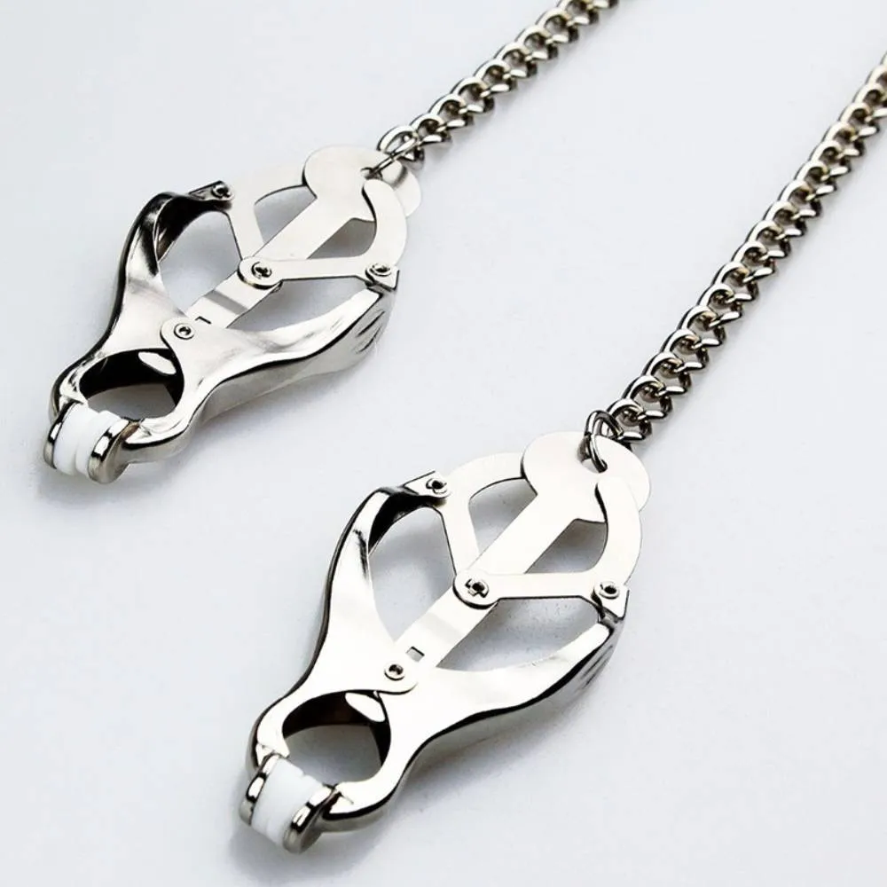 Stainless Steel Clover Nipple Clamp For Breast Stimulation Sex Toy
