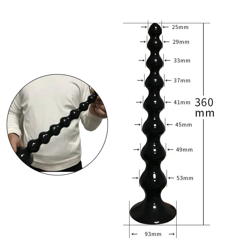 Super Long Soft Big Anal Beads With Suction Cup For Prostate Massaging