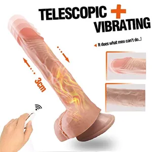 Wife Suction Cup Dildo Soft Realistic Automatic Vibrator