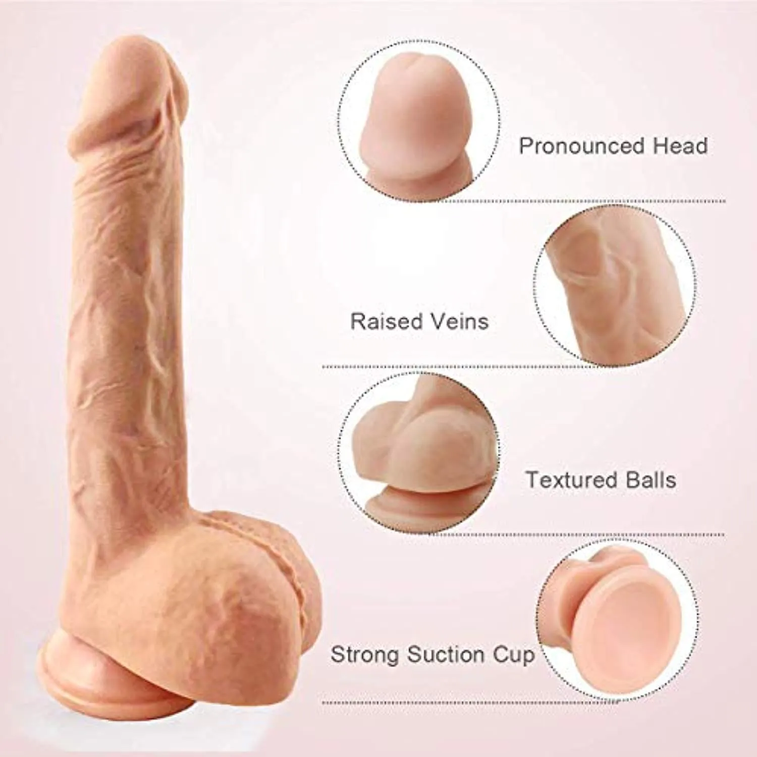 Wife Suction Cup Dildo Soft Realistic Automatic Vibrator