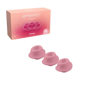 Womanizer 3-Pack Type A Replacement Stimulation Heads (For Premium. Classic. Liberty & Starlet 2) Rose M