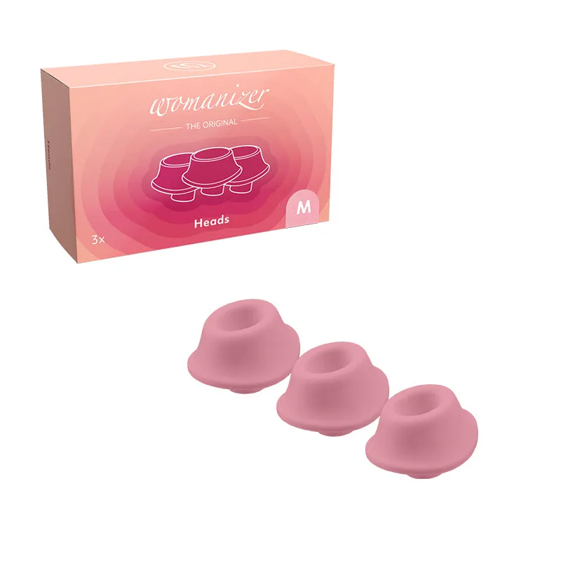 Womanizer 3-Pack Type A Replacement Stimulation Heads (For Premium. Classic. Liberty & Starlet 2) Rose M